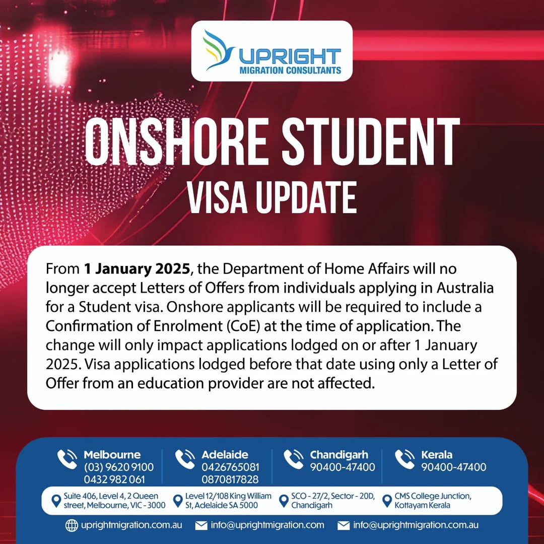 Update for Student Visa